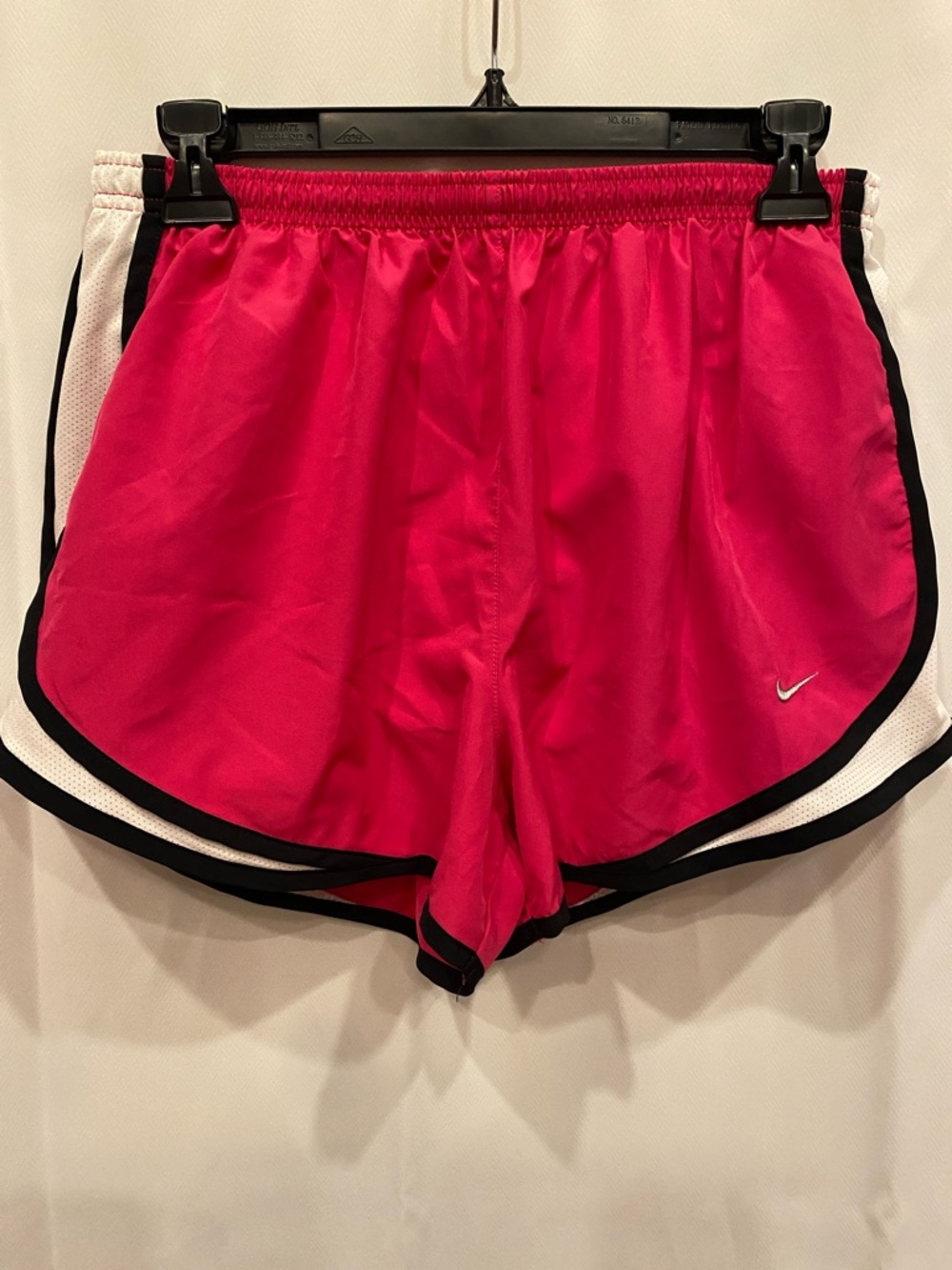 Nike Hot Pink Athletic Running Shorts with Black & White Trim